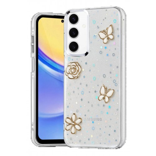 LRZ02 Samsung Galaxy A15 4G Fiyonk Desenli Kapak - Desen 2