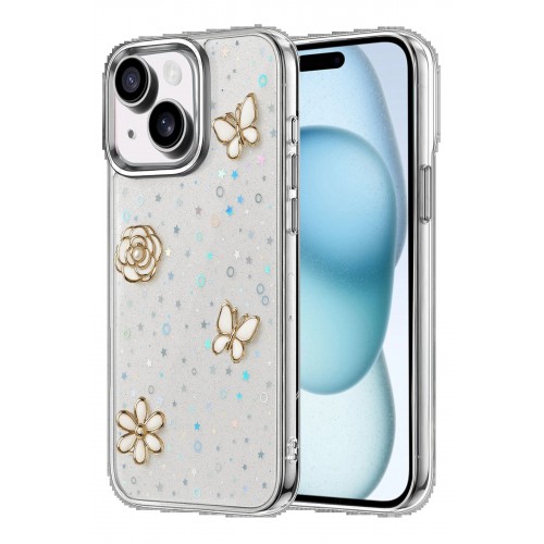 LRZ02 Apple iPhone 14 Fiyonk Desenli Kapak - Desen 2