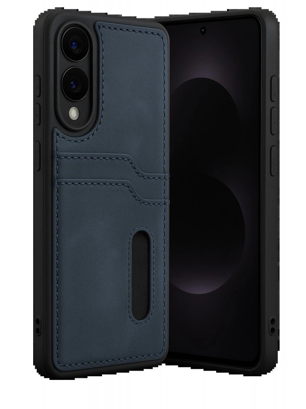 LRZ02 Samsung Galaxy S25 Edge Sara Kartvizitli Deri Kılıf - Lacivert&hellip;