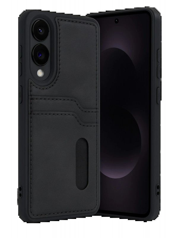 LRZ02 Samsung Galaxy S25 Edge Sara Kartvizitli Deri Kılıf - Siyah&hellip;