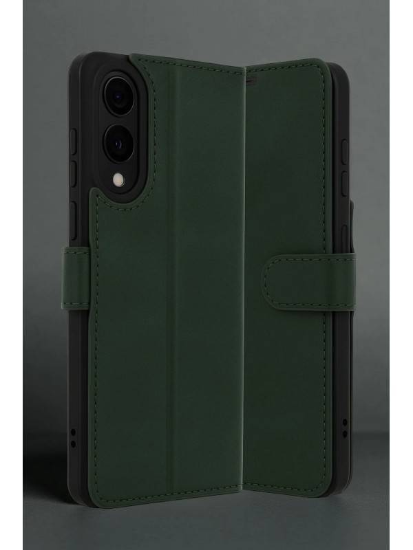 LRZ02 Samsung Galaxy S25 Edge Trend S Plus Kapaklı Kılıf - Koyu Yeşil&hellip;