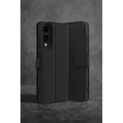 LRZ02 Samsung Galaxy S25 Edge Trend S Plus Kapaklı Kılıf - Siyah