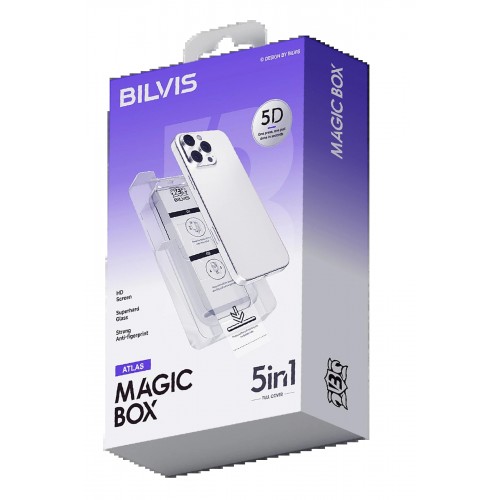 LRZ02 Apple iPhone 17 Pro Max Bilvis 5in1 3D Magic Cam Ekran Koruyucu - Siyah