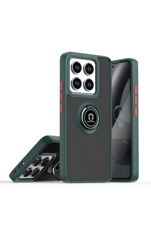 LRZ02 Xiaomi Mi 14T Montreal Yüzüklü Silikon Kapak - Yeşil&hellip;