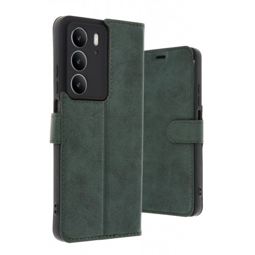 LRZ02 Realme C75 4G Trend S Plus Kapaklı Kılıf - Koyu Yeşil