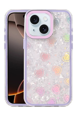 LRZ02 Apple iPhone 14 Lumi Desenli Kapak - Mor&hellip;