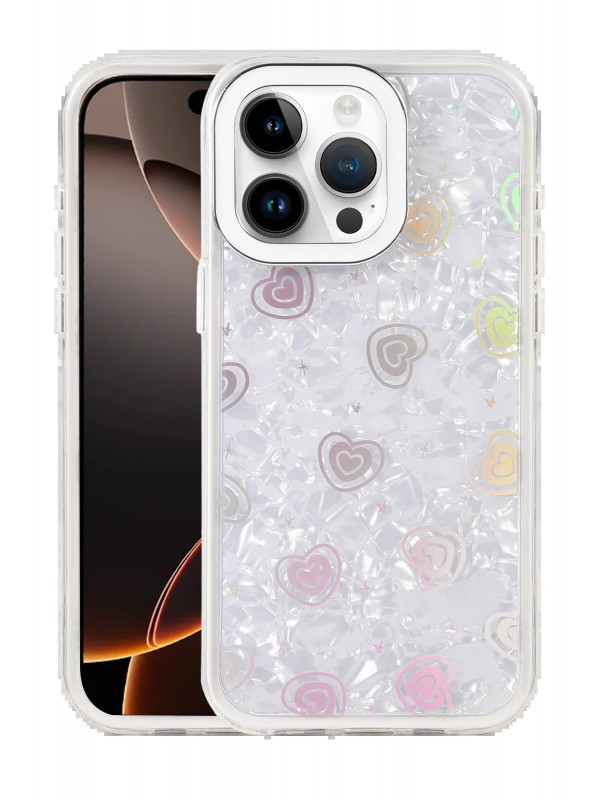 LRZ02 Apple iPhone 15 Pro Lumi Desenli Kapak - Beyaz&hellip;