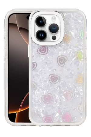 LRZ02 Apple iPhone 15 Pro Max Lumi Desenli Kapak - Beyaz&hellip;