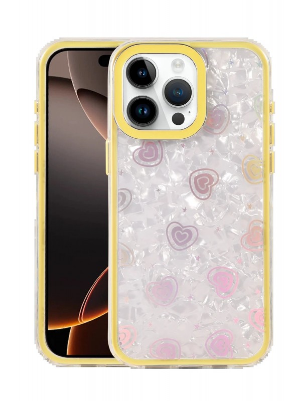 LRZ02 Apple iPhone 15 Pro Max Lumi Desenli Kapak - Sarı&hellip;