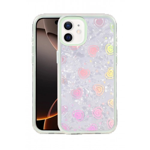 LRZ02 Apple iPhone 11 Lumi Desenli Kapak - Yeşil