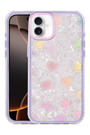 LRZ02 Apple iPhone 16 Lumi Desenli Kapak - Mor&hellip;