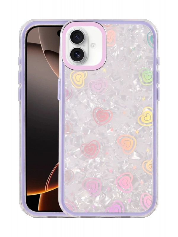 LRZ02 Apple iPhone 16 Lumi Desenli Kapak - Mor&hellip;