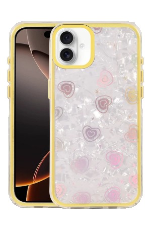 LRZ02 Apple iPhone 16 Lumi Desenli Kapak - Sarı&hellip;