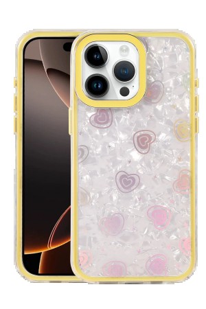 LRZ02 Apple iPhone 16 Pro Lumi Desenli Kapak - Sarı&hellip;