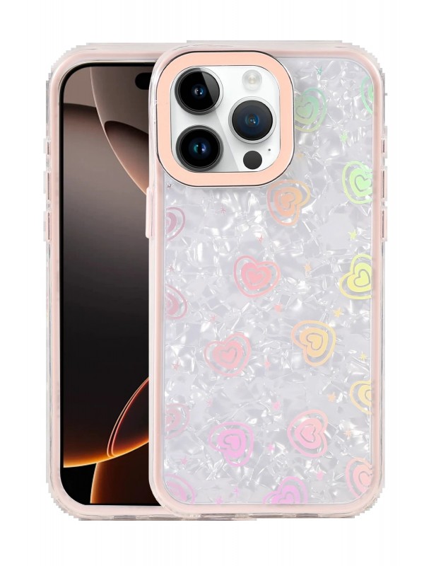 LRZ02 Apple iPhone 16 Pro Max Lumi Desenli Kapak - Pembe&hellip;