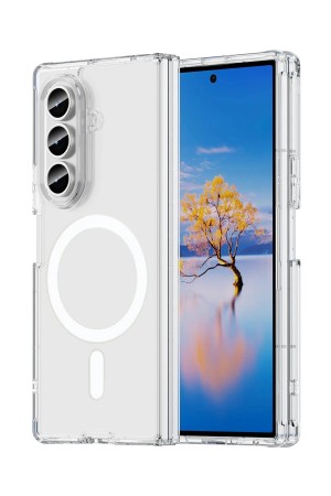LRZ02 Samsung Galaxy Z Fold 7 Kılıf Magneticsafe Şeffaf Silikon - Şeff&hellip;