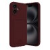 LRZ02 iPhone 16 Kılıf Kelvin Kartvizitli Silikon - Bordo