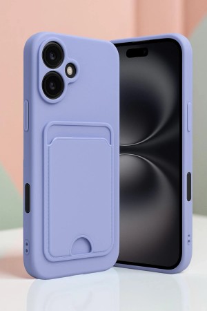 LRZ02 iPhone 16 Kılıf Kelvin Kartvizitli Silikon - Açık Yeşil&hellip;