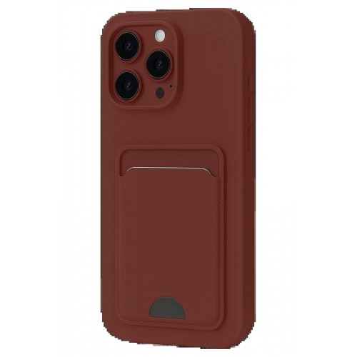 LRZ02 iPhone 16 Pro Kılıf Kelvin Kartvizitli Silikon - Bordo