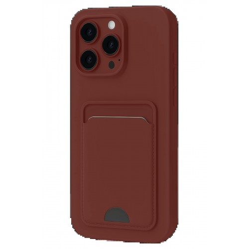 LRZ02 iPhone 16 Pro Max Kılıf Kelvin Kartvizitli Silikon - Bordo