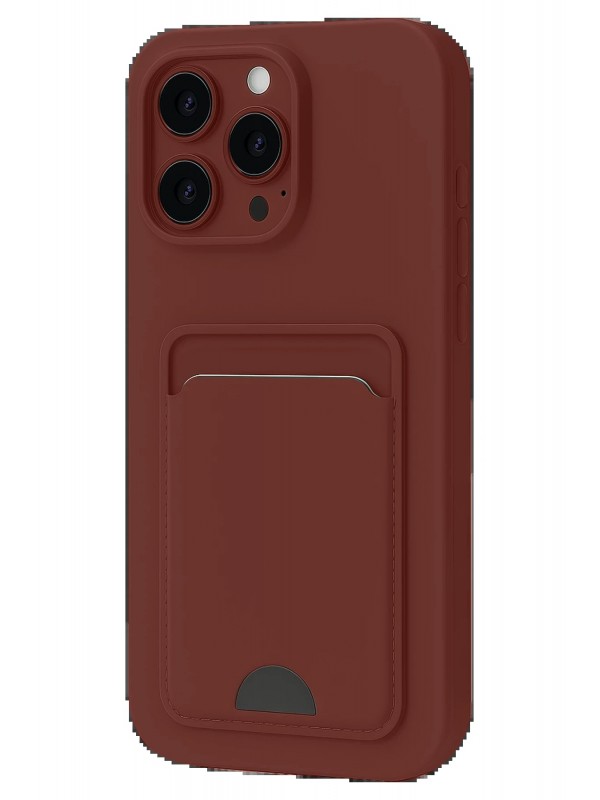 LRZ02 iPhone 16 Pro Max Kılıf Kelvin Kartvizitli Silikon - Bordo&hellip;