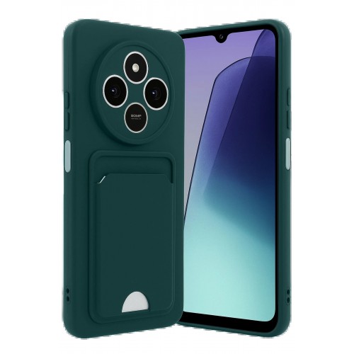 LRZ02 Xiaomi Redmi 14C Kelvin Kartvizitli Silikon - Koyu Yeşil