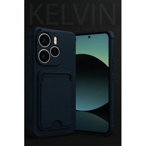 LRZ02 Xiaomi Redmi Note 14 4G Kelvin Kartvizitli Silikon - Siyah