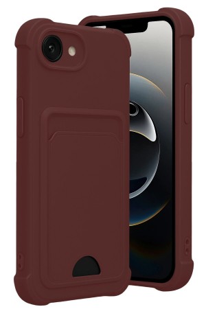 LRZ02 Apple iPhone 16E Kelvin Kartvizitli Silikon - Bordo&hellip;