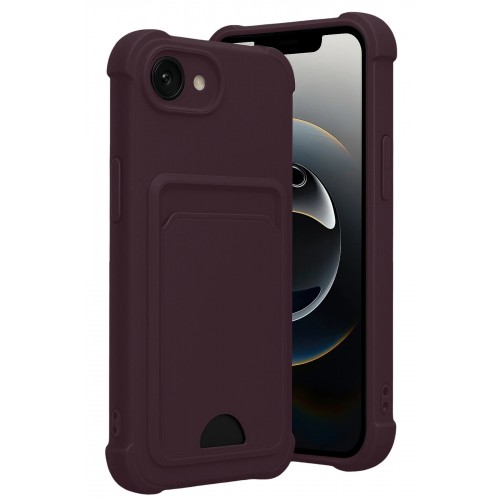 LRZ02 Apple iPhone 16E Kelvin Kartvizitli Silikon - Derin Mor