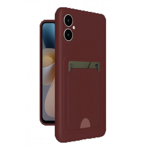LRZ02 Samsung Galaxy A05 Kelvin Kartvizitli Silikon - Bordo