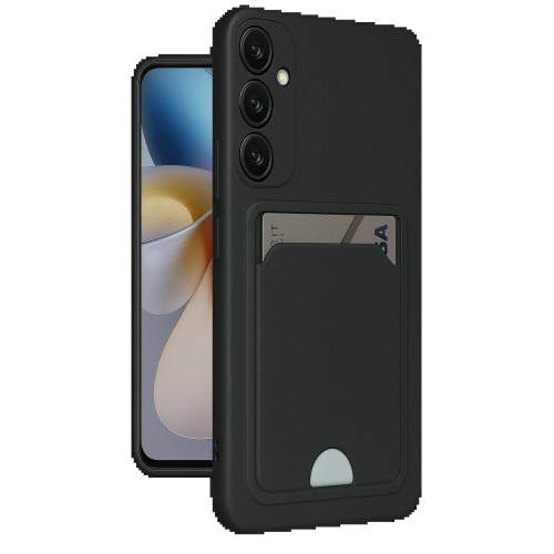 LRZ02 Samsung Galaxy M15 Kelvin Kartvizitli Silikon - Siyah