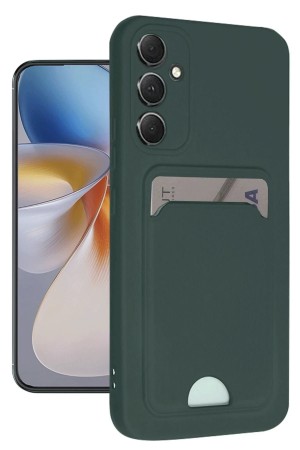 LRZ02 Samsung Galaxy S24 Plus Kelvin Kartvizitli Silikon - Koyu Yeşil&hellip;