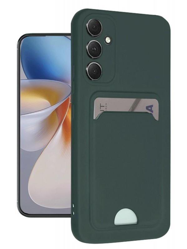 LRZ02 Samsung Galaxy S24 Plus Kelvin Kartvizitli Silikon - Koyu Yeşil&hellip;