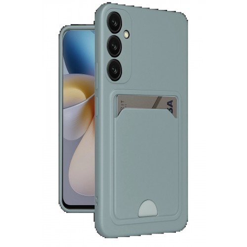 LRZ02 Samsung Galaxy A26 Kılıf Kelvin Kartvizitli Silikon - Açık Yeşil