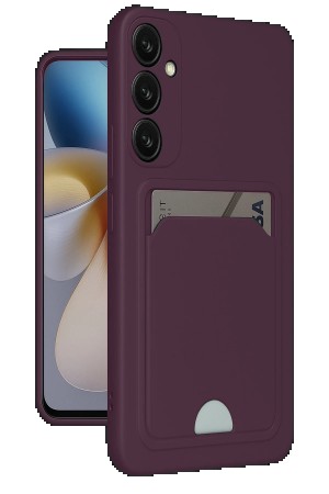 LRZ02 Samsung Galaxy A26 Kılıf Kelvin Kartvizitli Silikon - Derin Mor&hellip;