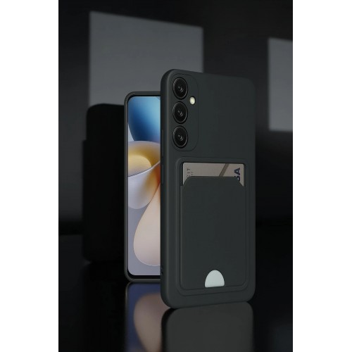 LRZ02 Samsung Galaxy A36 Kılıf Kelvin Kartvizitli Silikon - Bordo