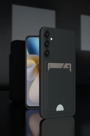 LRZ02 Samsung Galaxy A36 Kılıf Kelvin Kartvizitli Silikon - Derin Mor&hellip;