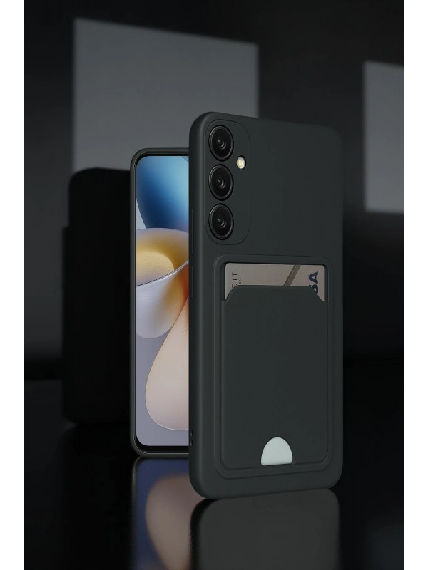 LRZ02 Samsung Galaxy A36 Kılıf Kelvin Kartvizitli Silikon - Derin Mor&hellip;