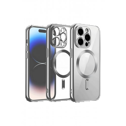 LRZ02 iPhone 12 Pro Kılıf Kross Magneticsafe Kapak - Titan Gri