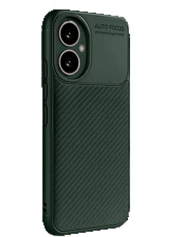 LRZ02 Honor 400 Kılıf Auto Focus Karbon Kapak - Koyu Yeşil&hellip;