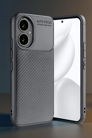 LRZ02 Honor 400 Kılıf Auto Focus Karbon Kapak - Gri&hellip;