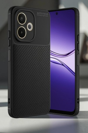 LRZ02 Oppo A5 Pro 4G Kılıf Auto Focus Karbon Kapak - Siyah&hellip;