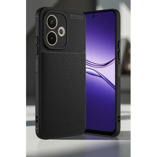 LRZ02 Oppo A5 Pro 4G Kılıf Auto Focus Karbon Kapak - Koyu Yeşil