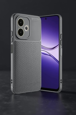 LRZ02 Oppo A5 Pro 4G Kılıf Auto Focus Karbon Kapak - Gri&hellip;