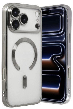 LRZ02 Apple iPhone 17 Pro Kross Magneticsafe Kapak - Gümüş&hellip;