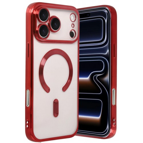 LRZ02 Apple iPhone 17 Pro Kross Magneticsafe Kapak - Kırmızı