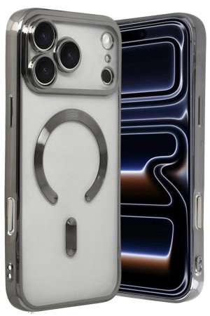 LRZ02 Apple iPhone 17 Pro Kross Magneticsafe Kapak - Titan Gri&hellip;