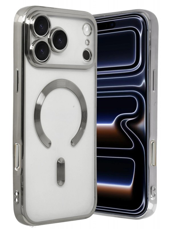 LRZ02 Apple iPhone 17 Pro Max Kross Magneticsafe Kapak - Gümüş&hellip;