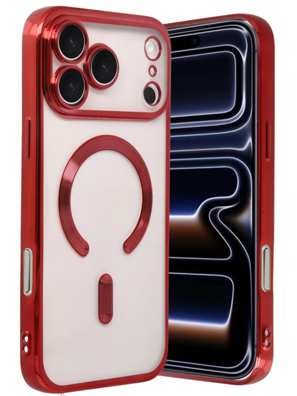 LRZ02 Apple iPhone 17 Pro Max Kross Magneticsafe Kapak - Kırmızı&hellip;