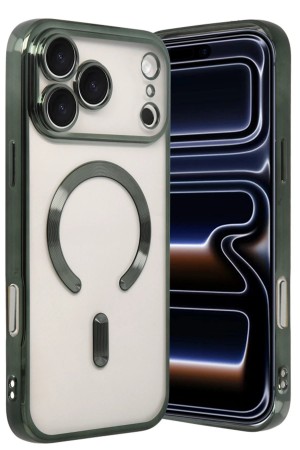 LRZ02 Apple iPhone 17 Pro Max Kross Magneticsafe Kapak - Koyu Yeşil&hellip;